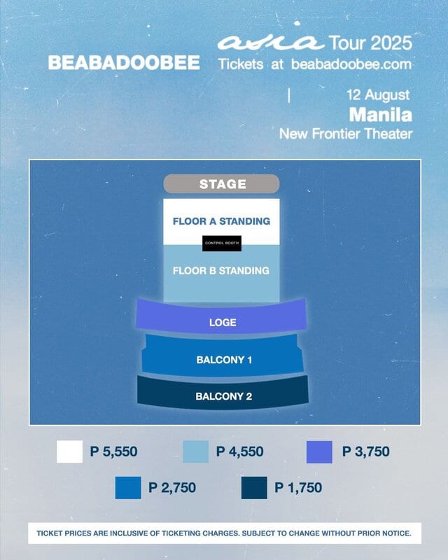 Beadoobee Ticket Prices and Seat Plan